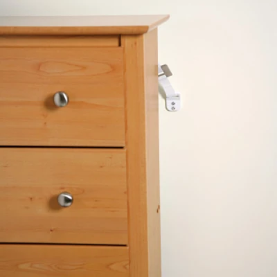 Furniture Wall Strap, White Canvas, 2-Pk.