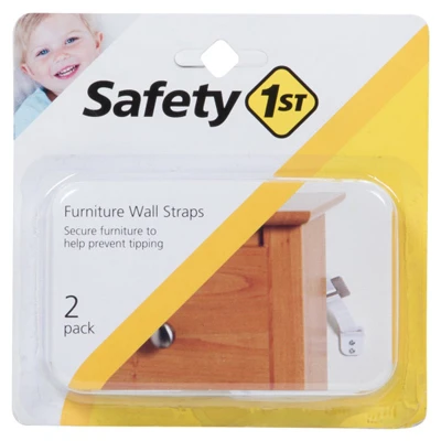 Furniture Wall Strap, White Canvas, 2-Pk.