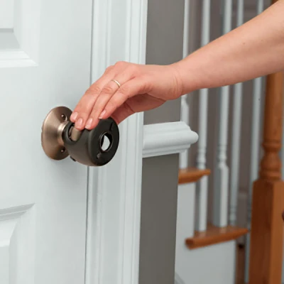 Grip N' Twist Door Knob Cover, Gray, 4-Pk.
