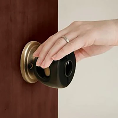 Grip N' Twist Door Knob Cover, Gray, 4-Pk.
