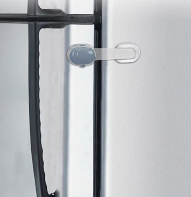 Refrigerator Door Lock, Gray - Model Hs187 For Child Safety