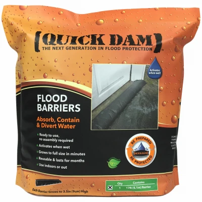 Flood Barrier Fabric, Black, 6-In. x 17-Ft.