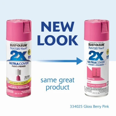 Painter's Touch 2X Gloss Berry Pink Spray Paint, 12 Ounce Can