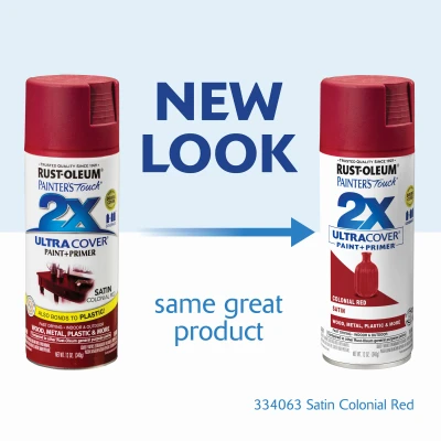 Painter's Touch 2x Ultra Cover 12 Oz. Satin Spray Paint, Colonial Red
