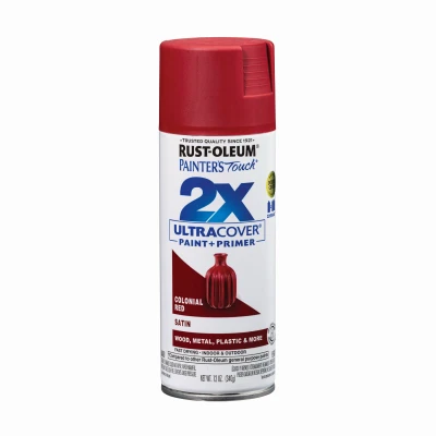 Painter's Touch 2x Ultra Cover 12 Oz. Satin Spray Paint, Colonial Red