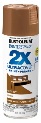 Painter's Touch 2x Ultra Cover 12 Oz. Gloss Paint + Primer Spray Paint, Chestnut