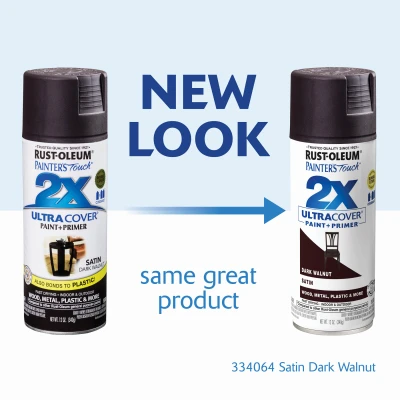 Painter's Touch 2x Ultra Cover 12 Oz. Satin Spray Paint, Dark Walnut
