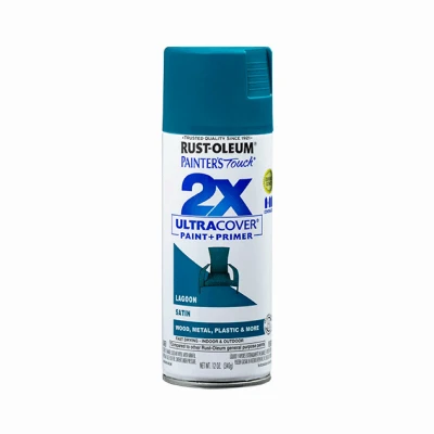 Painter's Touch 2X Satin Lagoon Spray Paint, 12 Ounce Can