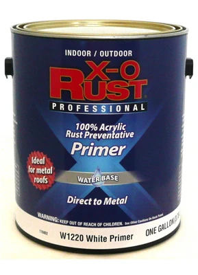 Anti-Rust Primer for Interior and Exterior Use on White Metal Surfaces, 1 Gallon