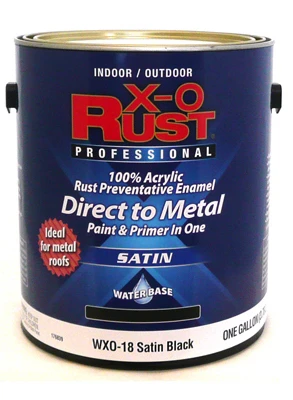 Anti Rust Paint Gallon Satin Black Interior and Exterior Use