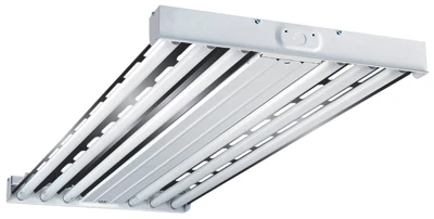 F Bay Fluorescent Light Fixture, T8, 6-Lamp, 2 x 4-Ft.