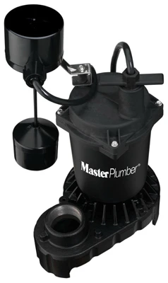 Sump Pump, 1/3-hp Motor, Cast Iron & Zinc Construction, 4,200 Gph
