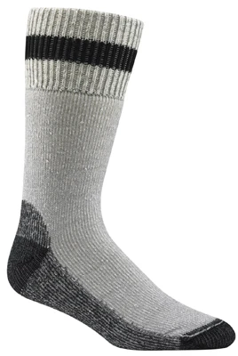 Men's Large Diabetic Thermal Socks In Gray & Black - Fully Cushioned