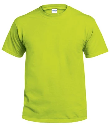 Safety Green Short-Sleeve T-Shirt, 100 Percent Cotton, Extra Extra Large Size