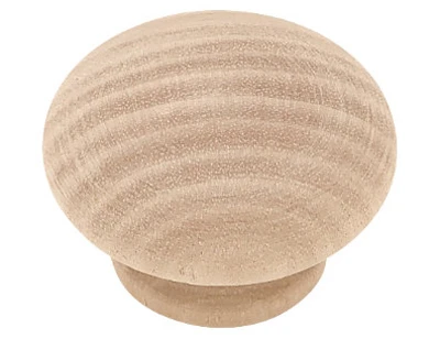 Cabinet Knob, White Birch, 1.5-In. Round, 10-Pk.