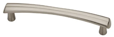 Notched Cabinet Pull, Satin Nickel, 4-In.