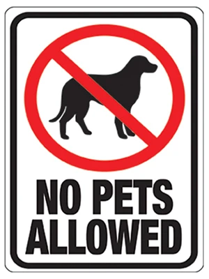 No Pets Sign, 8.5 x 12-In.