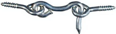 Hook & Eye, Zinc-Plated Steel, 1 In., 2-Pk.