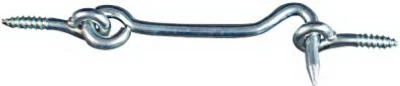 Hook & Eye, Zinc-Plated Steel, 3 In., 2-Pk.
