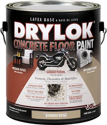 Concrete Floor Paint, Bamboo Beige, 1-Gallon