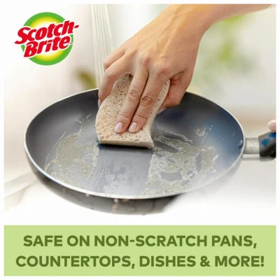 Greener Clean Non-Scratch Scrub Sponge, 4.5 x 2.7 In., 3-Pk.