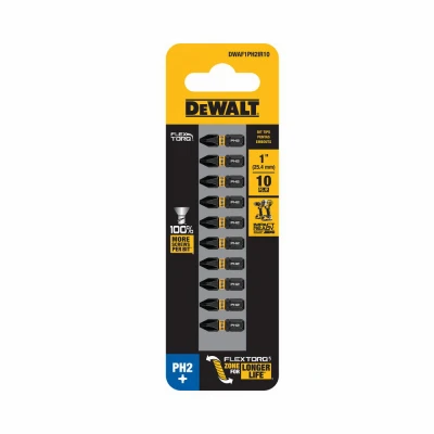 Impact-Ready #2 Phillips Bit Tip, 1 In., 10-Pk.