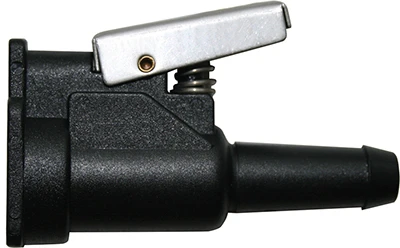 Female Fuel Line Quick Connector, Resin, 3/8-inch Barb For Marine Use