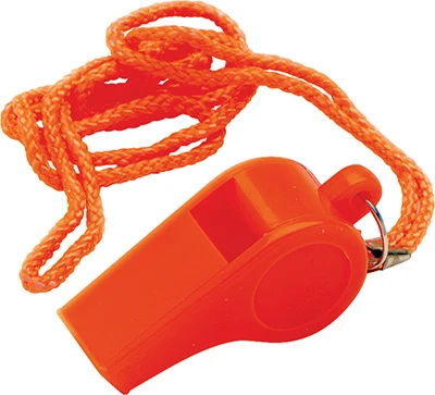 Orange Plastic Safety Whistle for Emergency Signaling