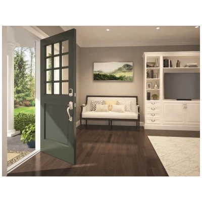 Connect Electronic Deadbolt Lock, Touch Screen Keypad, Camelot Design, Satin Nickel