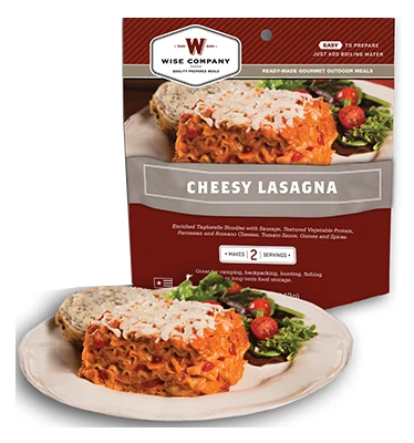 Cheesy Lasagna Camp Food, 2-serving Pouch For Outdoor Adventures