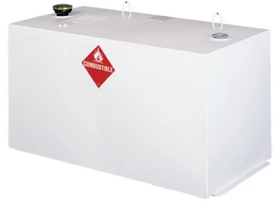 Liquid Transfer Truck Tank, White Steel, 100 Gallons