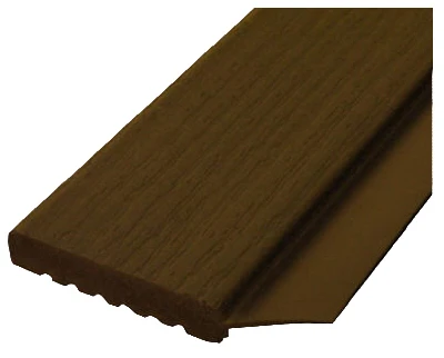 Garage Door Weatherstripping, Brown PVC, 2 In. x 9 Ft.
