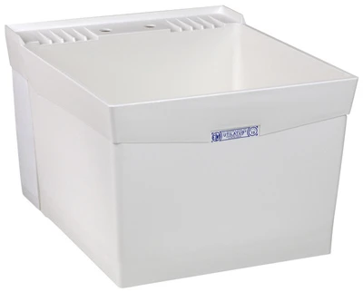 Laundry Tub, Wall-Mount, White, 20 x 24 In.