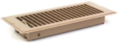 Metal Mobile Home Floor Register, Brown, 5-3/8 x 12-3/16 In.
