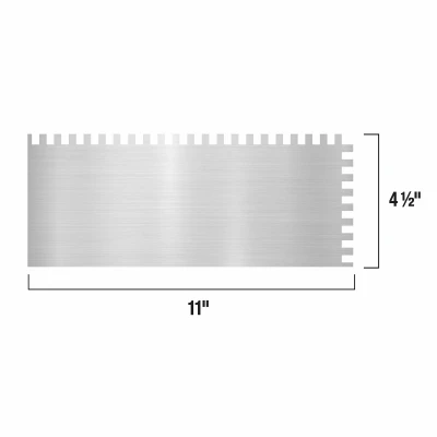 Floor Trowel, Stainless Steel, 1/2 x 1/2 x 1/2 In.