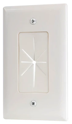 Pass-Thru Wall Plate, White