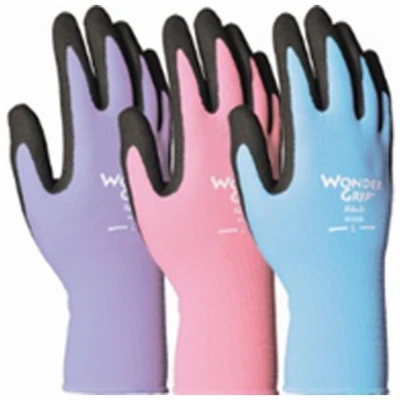 Wonder Grip Nitrile Garden Gloves, Medium, Assorted Colors - Pink, Purple, Blue