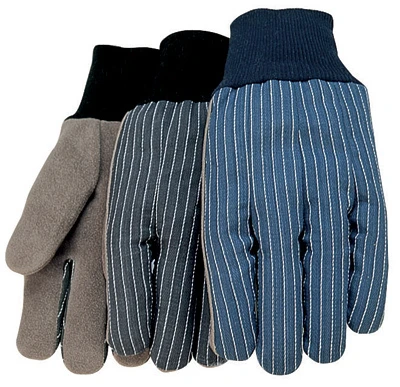 Suede Cowhide Leather Palm Gloves, Assorted Colors, Men's L