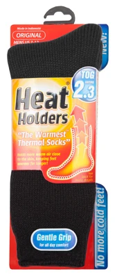 Thermal Socks, Black, Men's Size 7-12