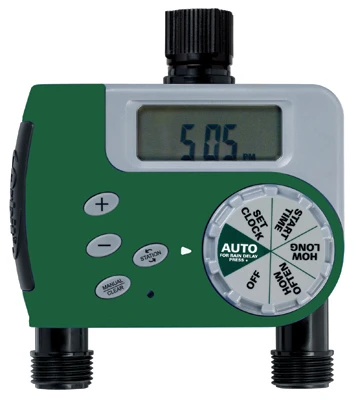 Digital Watering Timer With 2 Outlets For Efficient Sprinkler Control