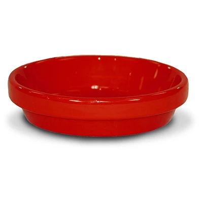 Saucer, Red Ceramic, 7.75 x 1.75 In.