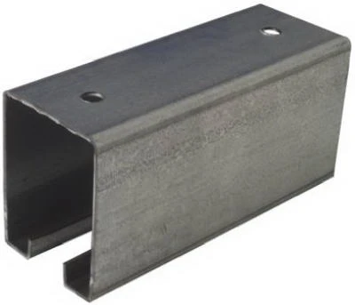 Trolley Rail For Sliding Barn Doors To 450-Lbs., Galvanized, 12 Ft.