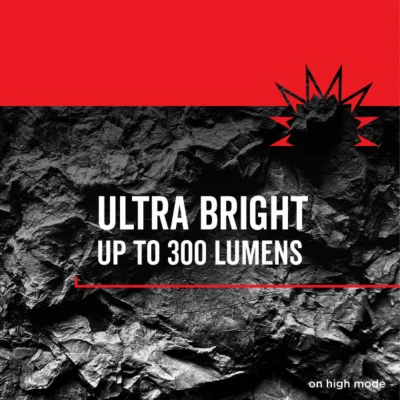 Virtually Indestructible Metal LED Tactical Flashlight with Two Modes, Powered by Three AAA Batteries