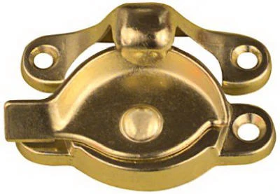 Window Sash Lock, Bright Brass Finish