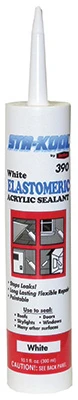 390 Elastic Roof Patch White 10.1 Ounce Tube Waterproof Sealant