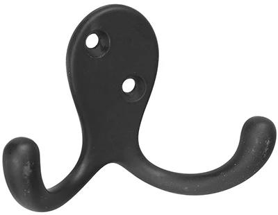 Hook, Robe, Double-Prong, Oil-Rubbed Bronze