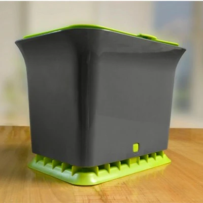 Fresh Air Kitchen Compost Collector in Green Slate, 1.5 Gallon Capacity