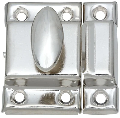 Cabinet Turn, Nickel, 1-1/4 x 1-3/4 In.