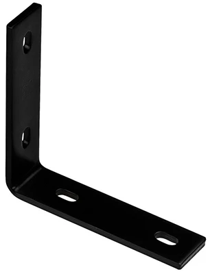 Corner Brace, Black Steel, 6-1/4 In.