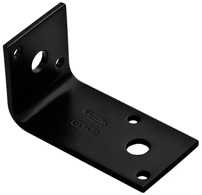 Corner Brace, Black Steel, 3 In.